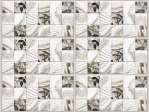 GP3652 White & Gray Patterned Glossy Tile – 30x60 GP3652 white and gray patterned glossy porcelain tile 30x60 for walls and interiors