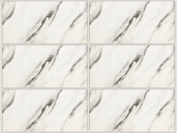 GP3651 - GLOSSY 30X60 GP3651 white and gray marble-look glossy porcelain tile 30x60 for walls and floors