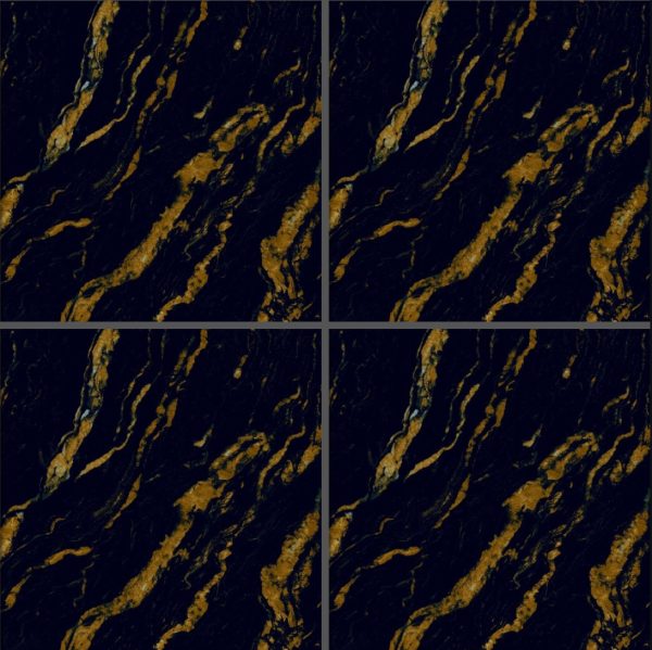 Black Marble-Look Glossy Tile AD652H – 60x60