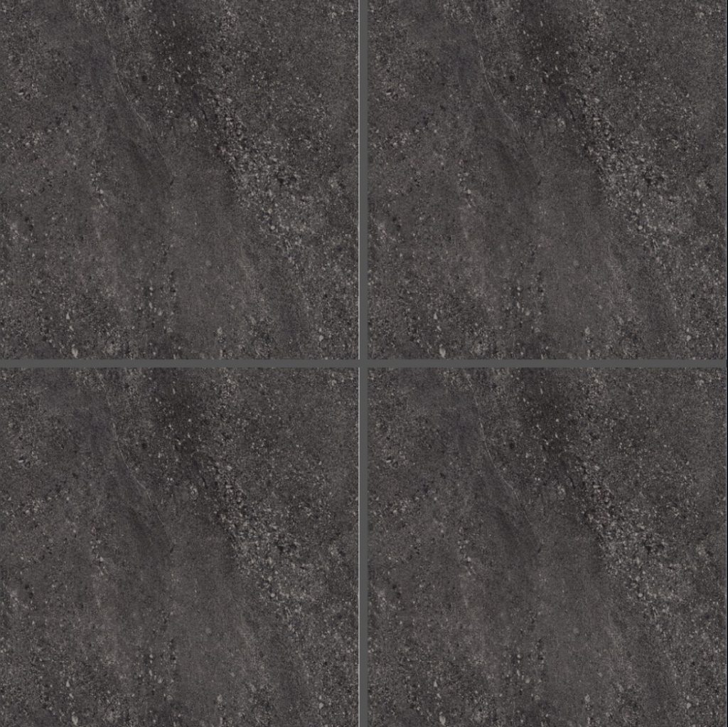 Black Concrete-Look Rustic Tile ART622 – 60x60 Matte Rustic Finish