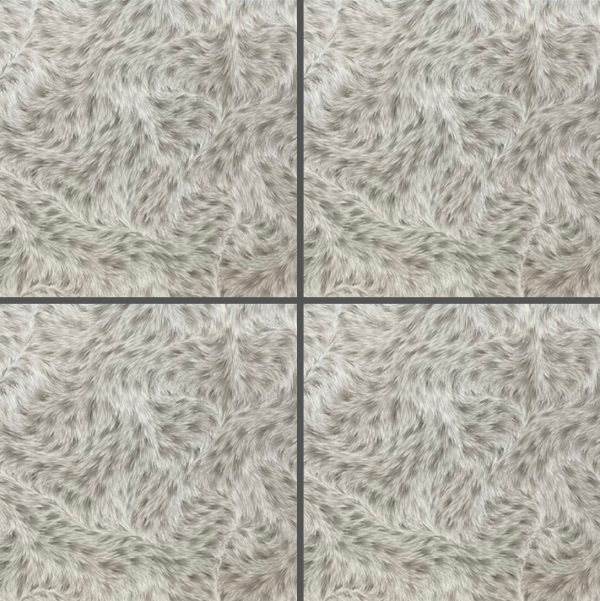 Gray Patterned Glossy Tile CP4404 – 40x40 Feather Marble Design