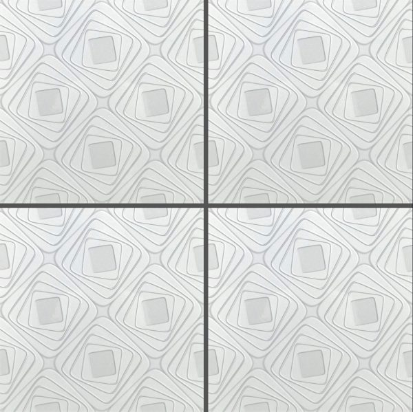 Gray Patterned Glossy Tile CP4425 – 40x40 Modern Glossy Finish