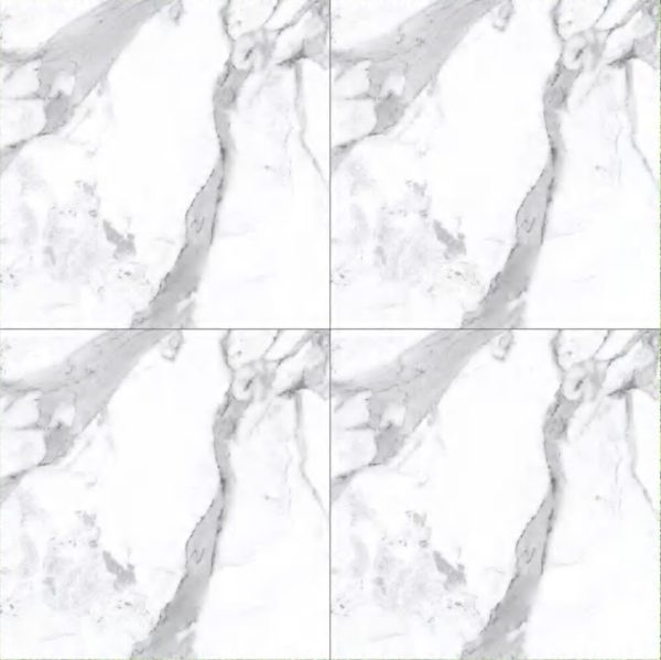 White Marble-Look Glossy Tile CP4441 – 40x40 Gloss Finish