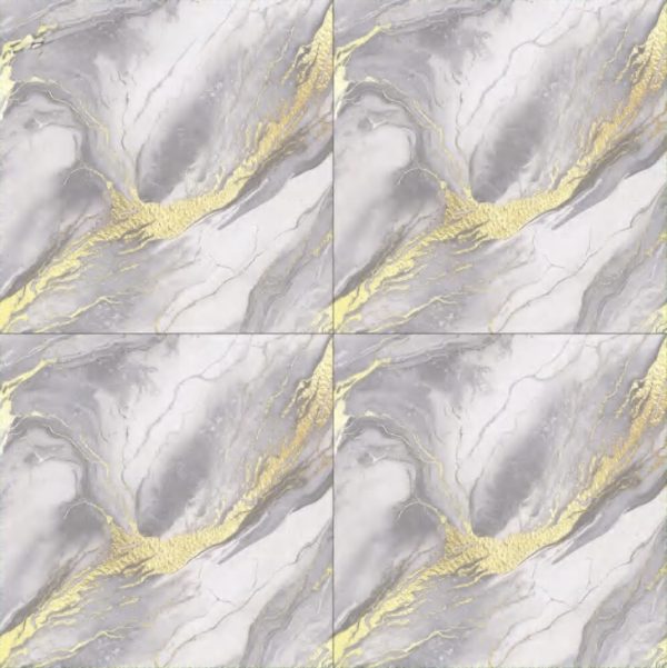Gray Marble-Look Glossy Tile CP4442 – 40x40 Gloss Finish