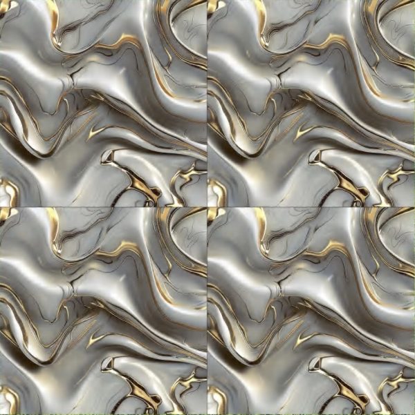 CP4445 Premium Glossy Black Patterned Tile – 40x40 CP4445 premium glossy black patterned tile – 40x40 with gold swirl accents