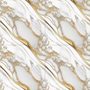 White Patterned Glossy Tile CP4446 – 40x40 Gloss Finish