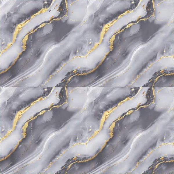 Gray Patterned Glossy Tile CP4447 – 40x40 Gloss Finish