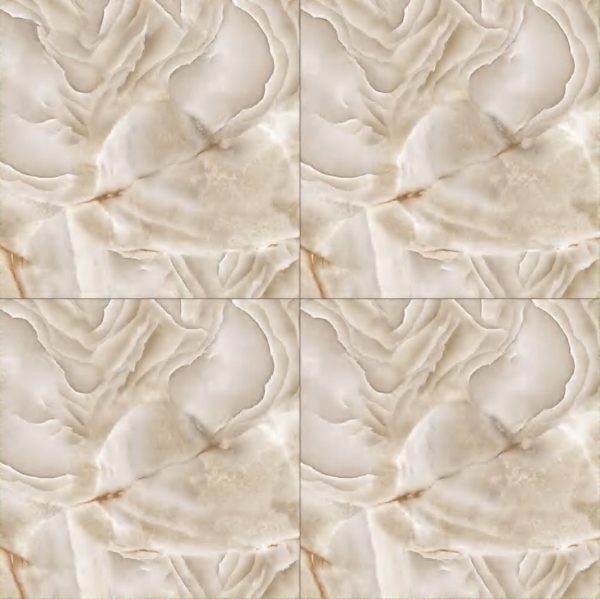 Brown Patterned Glossy Tile CP4449 – 40x40 Elegant Marble Finish
