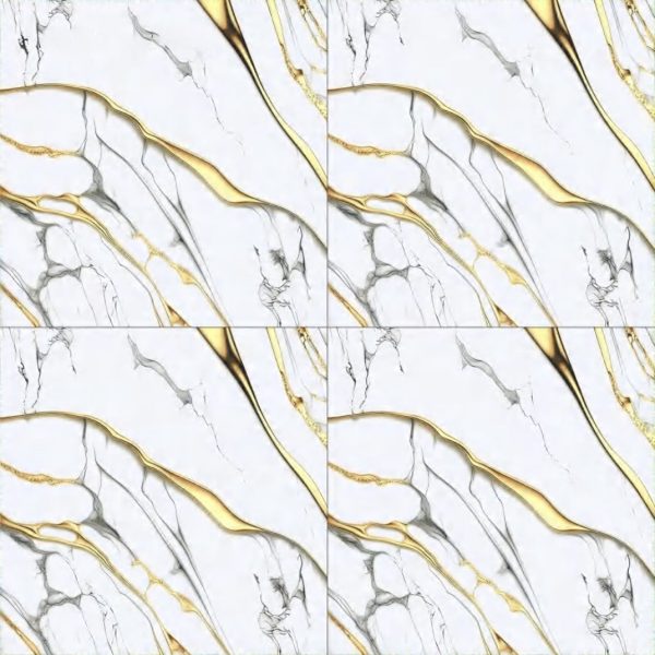 White Marble-Look Glossy Tile CP4452 – 40x40