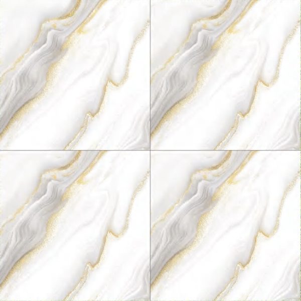 White Marble-Look Glossy Tile CP4456 – 40x40 Golden Vein Luxury