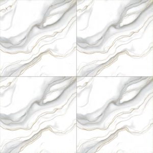White Patterned Glossy Tile CP4457 – 40x40 Elegant Marble Look