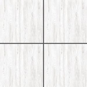 Gray Patterned Glossy Tile DW6603 – 60x60 Light Wood Look Porcelain