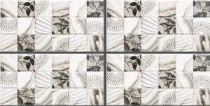 White & Gray Patterned Glossy Tile GP3652 – 30x60 Stylish Wall Tile