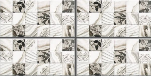 White & Gray Patterned Glossy Tile GP3652 – 30x60 Stylish Wall Tile