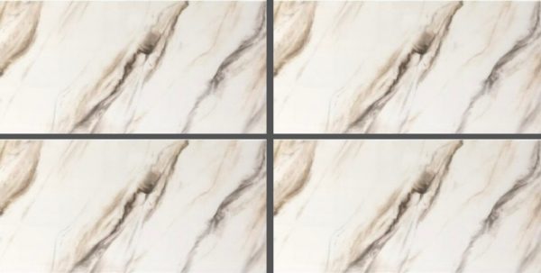 White & Brown Marble-Look Glossy Tile GP3653 – 30x60 Elegant Wall Tile