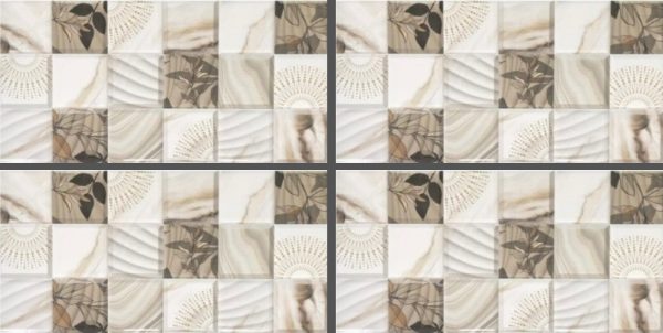White & Brown Patterned Glossy Tile GP3654 – 30x60 Stylish Wall Tile