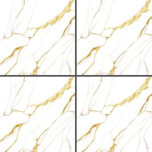 White Patterned Glossy Tile GP6613 – 60x60