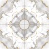 White Patterned Glossy Tile GP6614 – 60x60