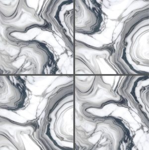 White/Gray Marble-Look Glossy Tile GP6617 – 60x60
