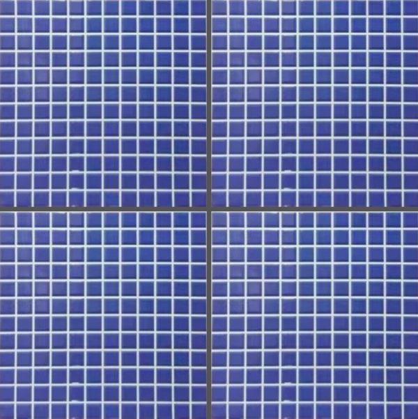 Blue Patterned Glass Tile H3301B – 30x30