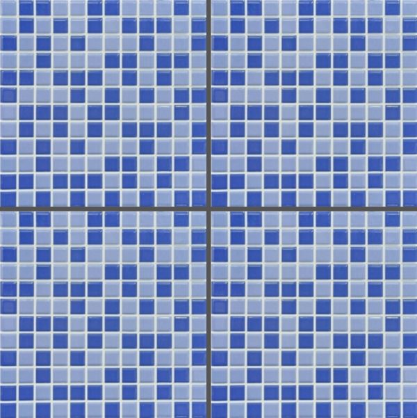 H3301E Blue Patterned Glass Tiles – 30x30 H3301E blue patterned glossy glass tiles – 30x30 for pools, bathrooms, and kitchens