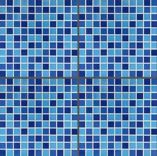 Blue Patterned Glass Tile H3301F – 30x30