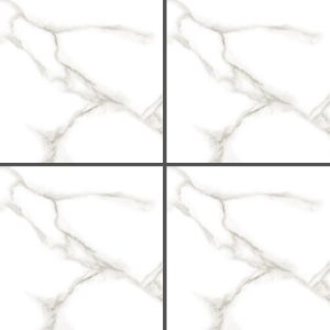 White Marble-Look Matte Tile KR6640 – 60x60 Elegant Matte Finish