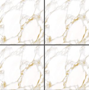 White Marble-Look Matte Tile KR6670 – 60x60 Elegant Matte Finish