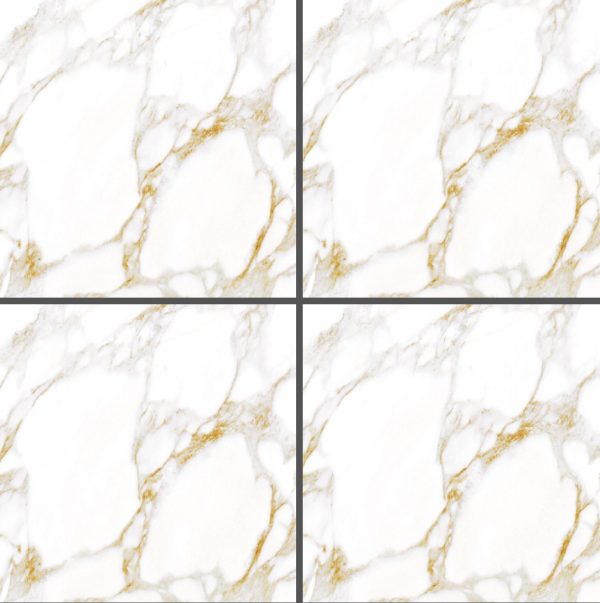 White Marble-Look Matte Tile KR6670 – 60x60 Elegant Matte Finish