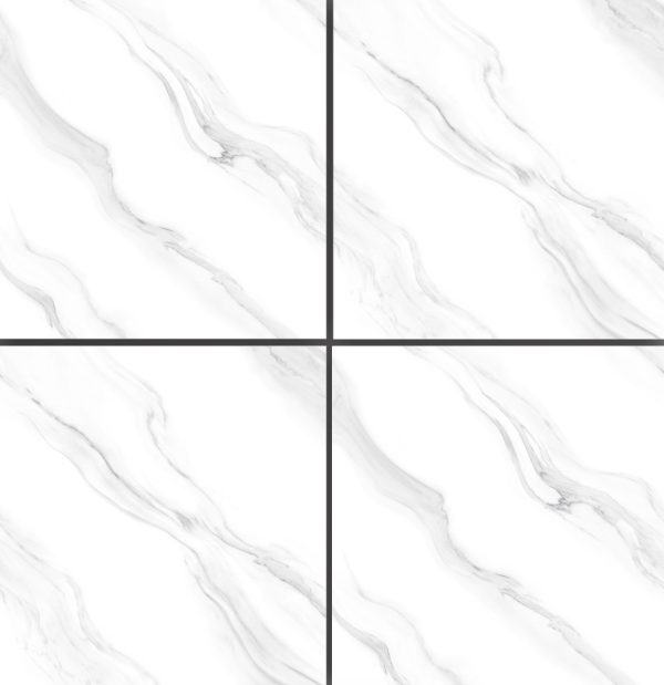 KR6690 White Marble-Look Matte Tile – 60×60 KR6690 white marble-look matte tile 60x60 with gray veining