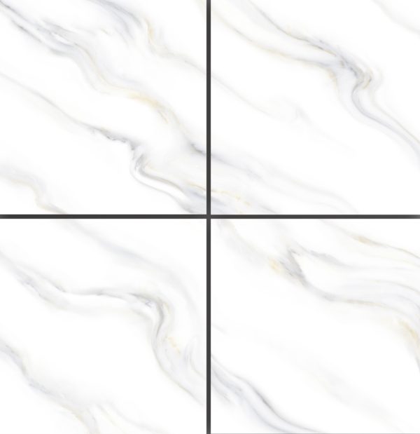 White Marble-Look Glossy Tile PD6630 – 60x60 Elegant Porcelain Finish