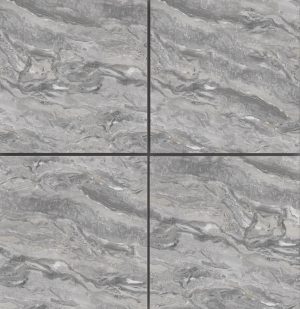Gray Patterned Glossy Tile PD6652 – 60x60 Premium Marble Look