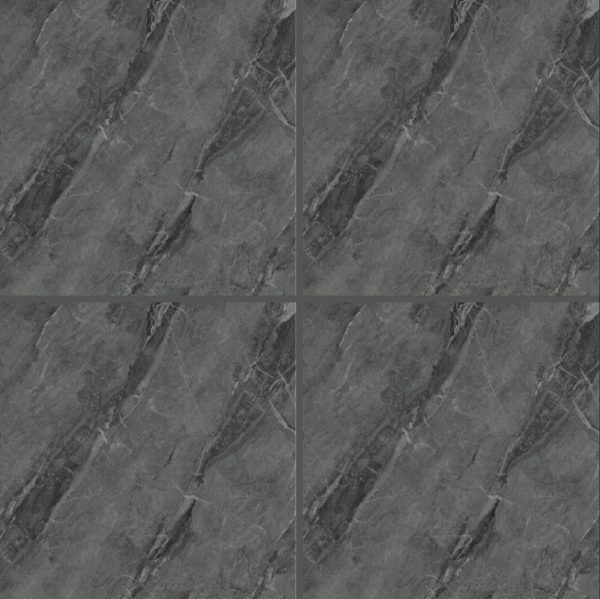 PD6662 Luxury Noir Black Marble-Look Glossy Tile 60x60