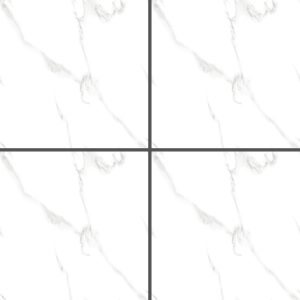 White Patterned Glossy Tile PD6698 – 60x60