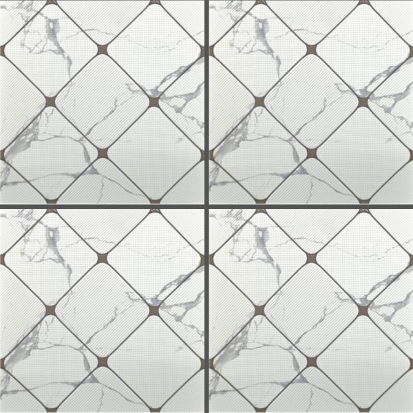 White Patterned Tile PG3301 – 30x30 Pearl Glazed