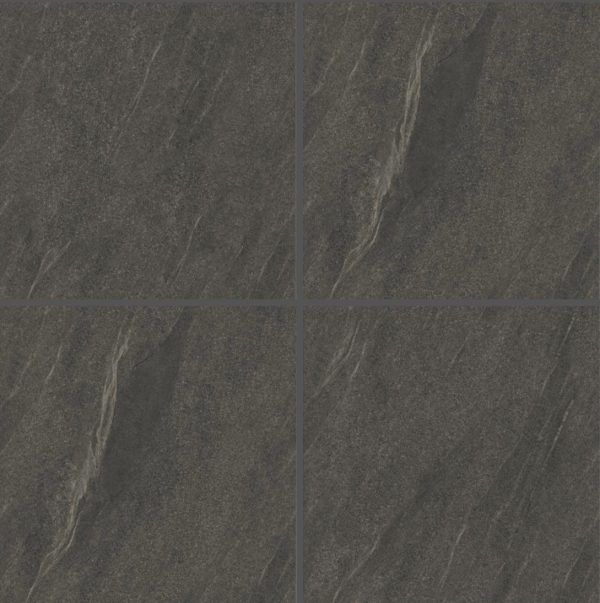 R6601 black concrete-look matte tile 60x60 industrial modern finish