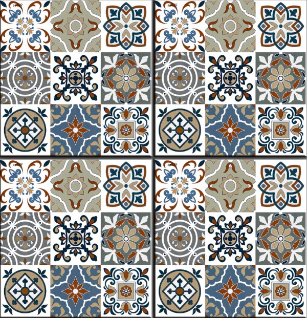 White Patterned Matte Tile R6610 – 60x60 Decorative Design Matte Finish