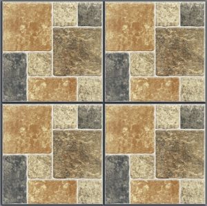 Brown Stone-Look Rustic Tile RC4408s – 40x40 Rustic Matte