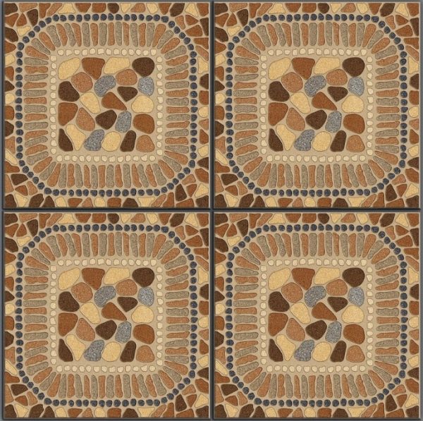 Brown Patterned Rustic Tile RC4411