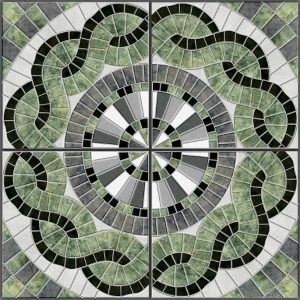 Green Patterned Rustic Tile RC4414 – 40x40