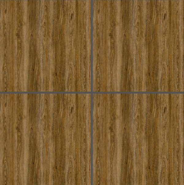 Brown Wood-Look Rustic Tile YW6612 – 60x60 Natural Timber Finish