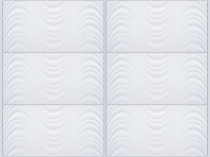 TR3620w - GLOSSY 30X60 TR3620w white glossy porcelain tile 30x60 with wave design for walls and floors