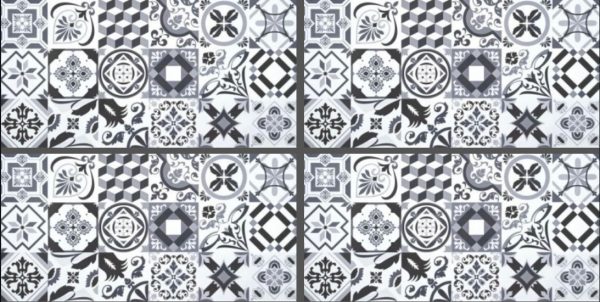 White & Blue Patterned Tile GP3630 – 30x60 Glossy