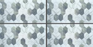 White & Green Patterned Tile GW3637 – 30x60 Glossy
