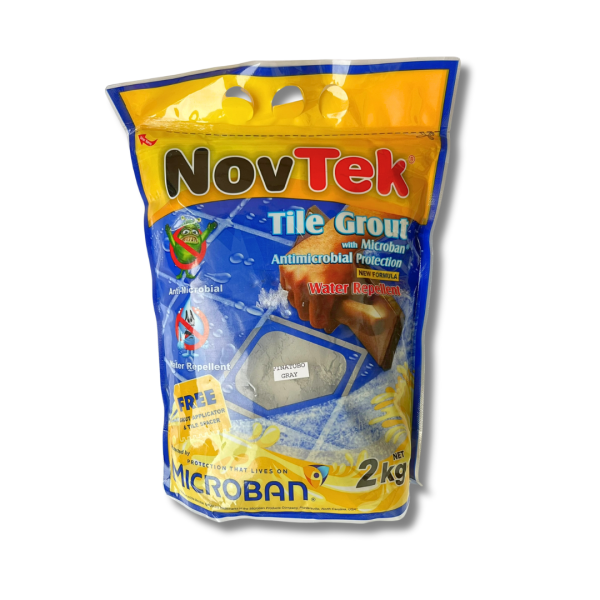 2 KG NovTek Tile Grout 118 Pinatubo Gray | Non-Fading & Durable 2 KG NovTek Tile Grout 118 Pinatubo Gray | Non-Fading & Durable