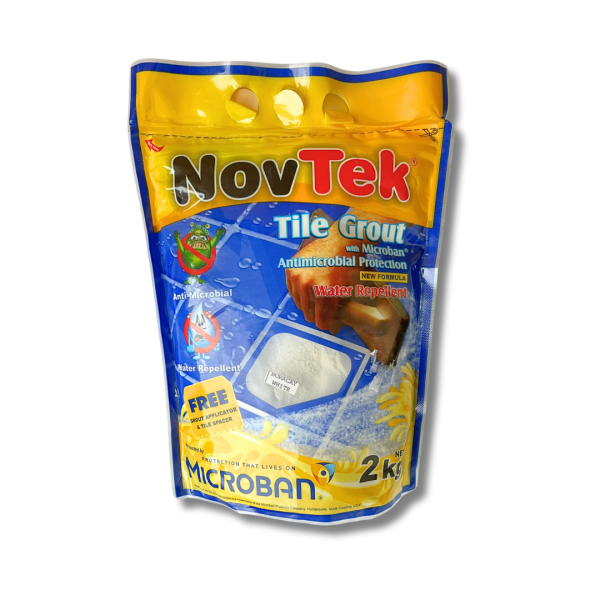 2 KG NovTek Tile Grout 101 Romblon White | Non-Fading, Durable