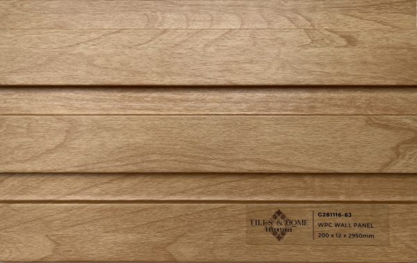 G281116-6J WPC 3in1 wall panel light brown warm natural wood finish
