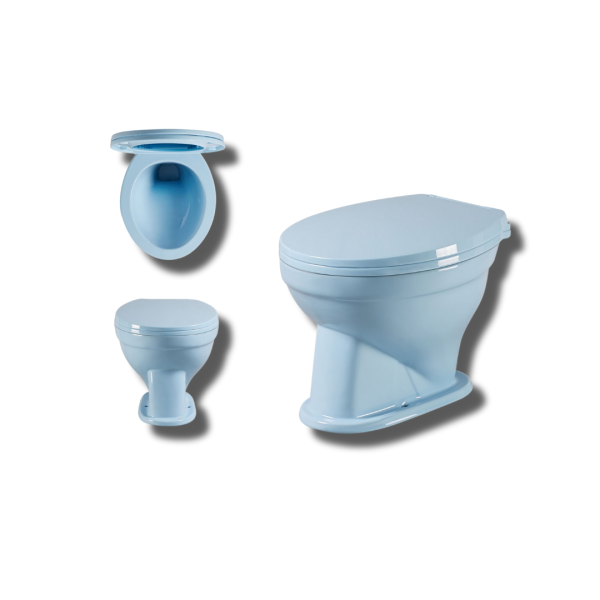 8018-BLUE 8018-Blue-Pail Flush Bowl with Seat Cover