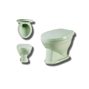 8018-GREEN 8018-Green-Pail Flush Toilet Bowl with Seat Cover