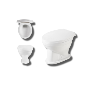 8018-WHITE 8018-White-Pail Flush Bowl with Seat Cover